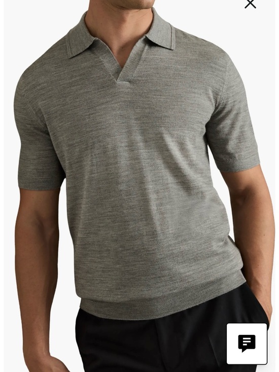 Reiss Other - Reiss Duchie Johnny Collar Short Sleeve Wool Polo Sweater